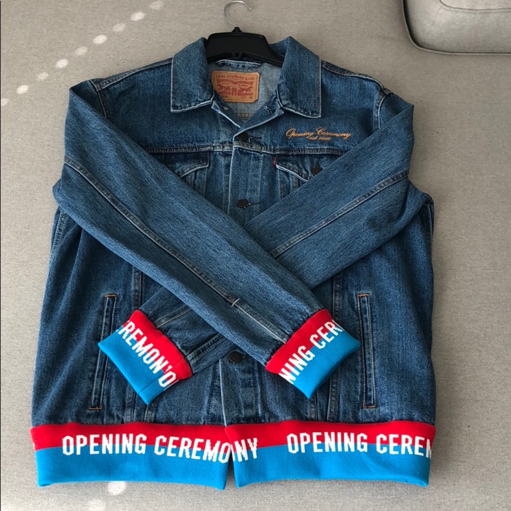 Opening Ceremony OC Logo Denim Trucker Jacket